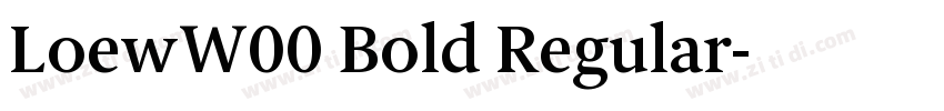 LoewW00 Bold Regular字体转换